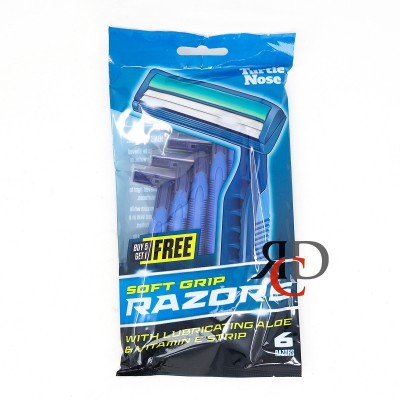 TURTLE NOSE 5+1 SOFT GRIP RAZOR 5CT/ PACK